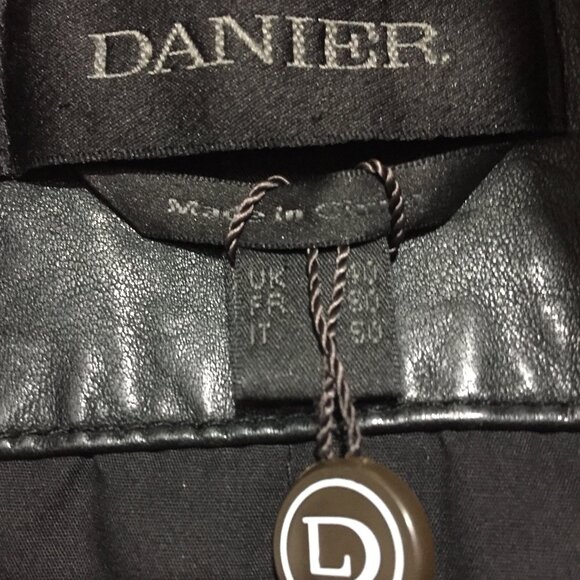 DANIER MILITARY COTTON LEATHER JACKETS SIZE M - Picture 10 of 10